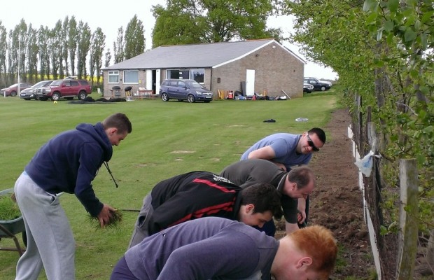 Prepare the Ground Day 2014
Hard graft re-pairing the edge of the boundary