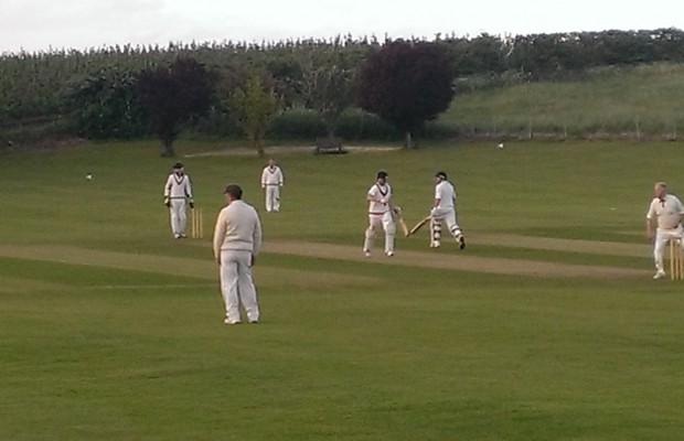 John Healey (76*) and Nick Page (28)  chasing down 182