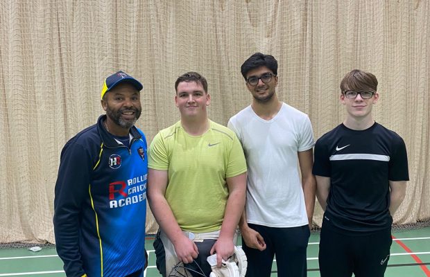 Yuvraj, Jacob and Tom receiving additional training by professional coach Rob Rollins - January 2024